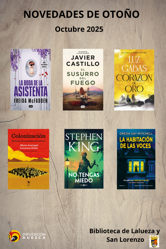 Imagen Novedades de otoño en la Biblioteca de Lalueza y San Lorenzo del Flumen