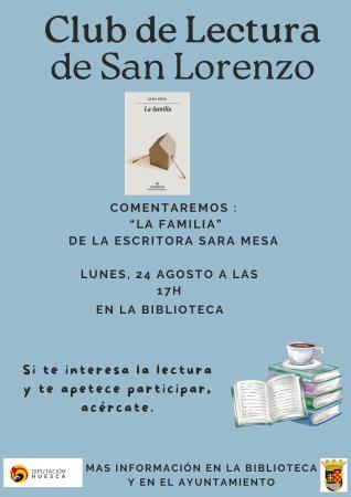 Imagen Club de lectura en San Lorenzo del Flumen.